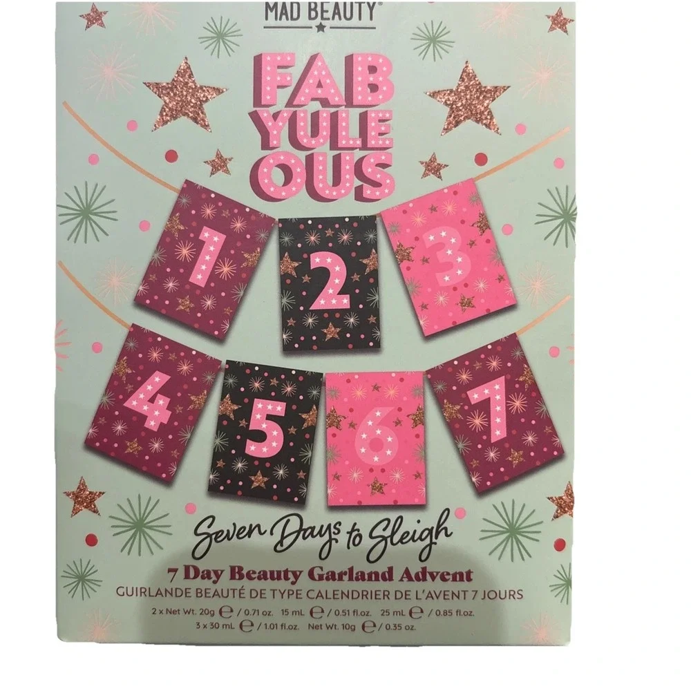 New Mad Beauty Fab Yule Out Seven Days To Slay Beauty Garland Advent Calendar